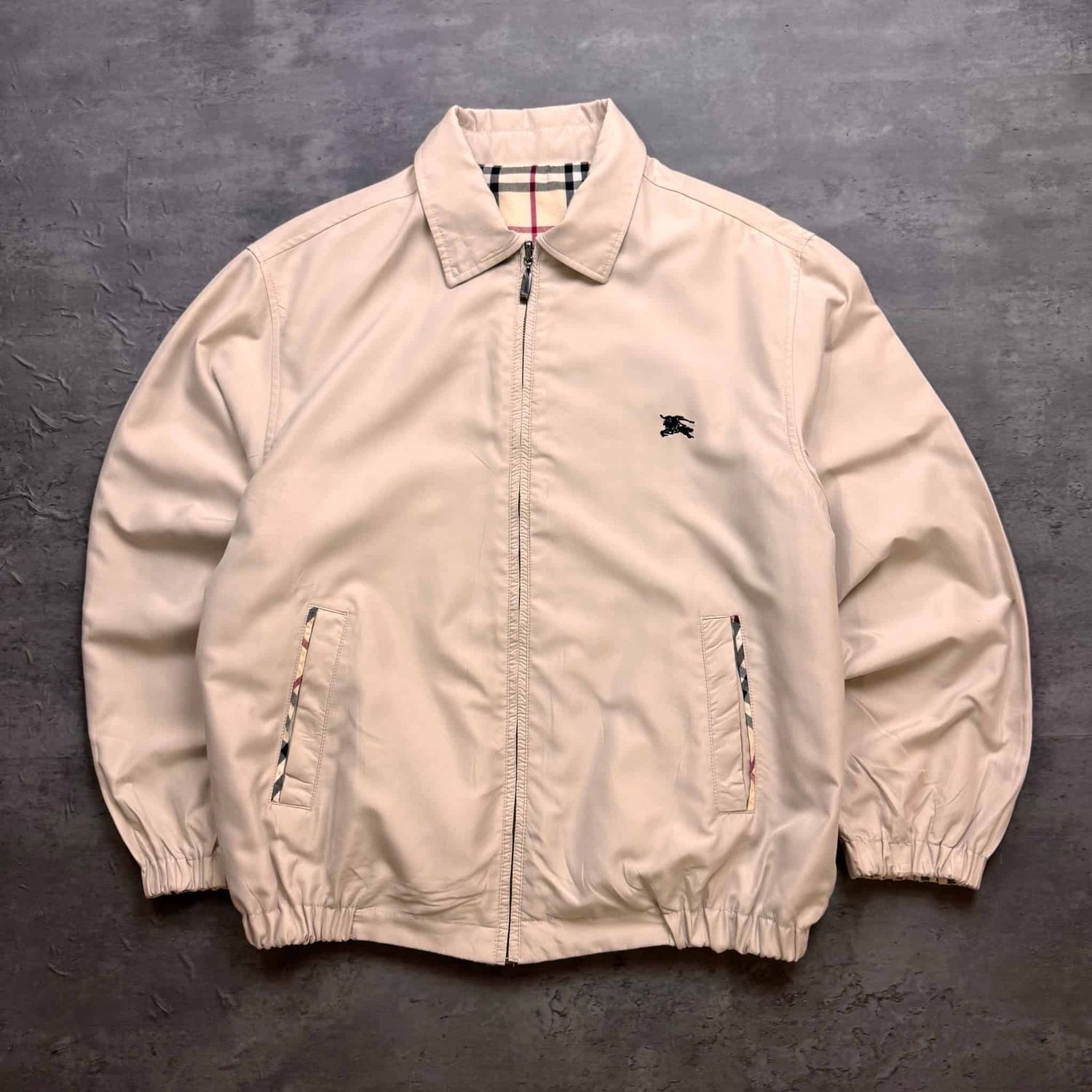 Beige Reversible Burberry Jacket