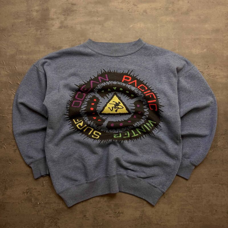 90s Blue Ocean Pacific Graphic Sweatshirt