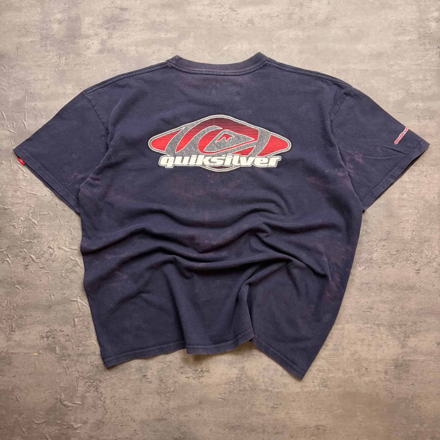 Navy and Red dyed Quiksilver T-shirt