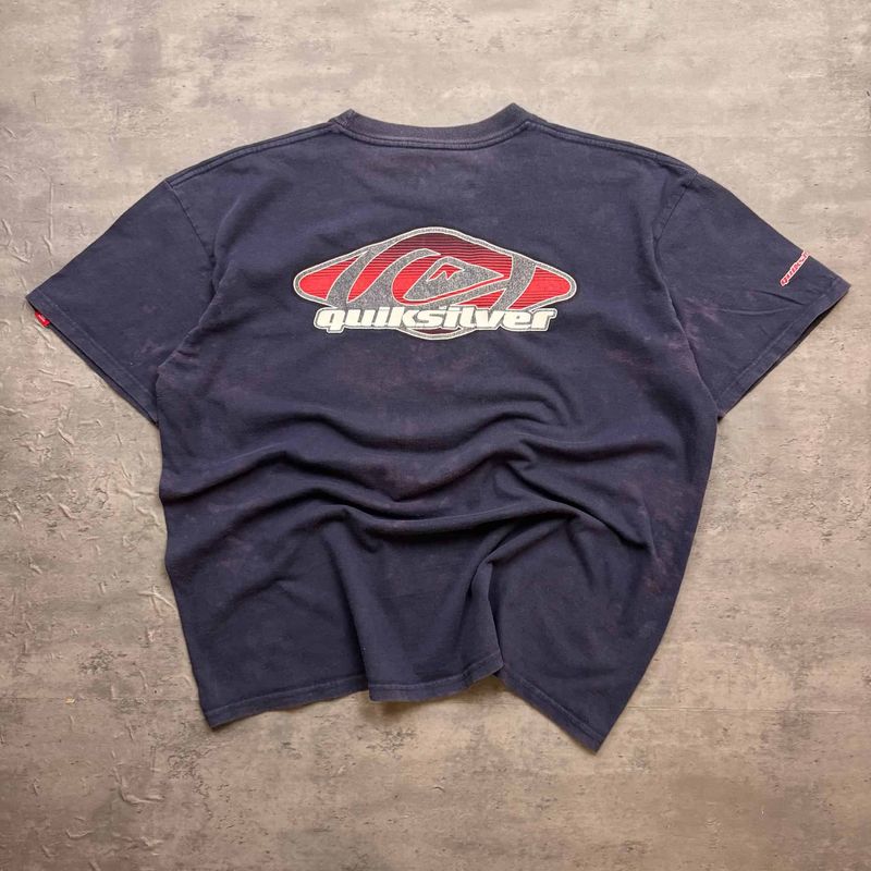 Navy and Red dyed Quiksilver T-shirt