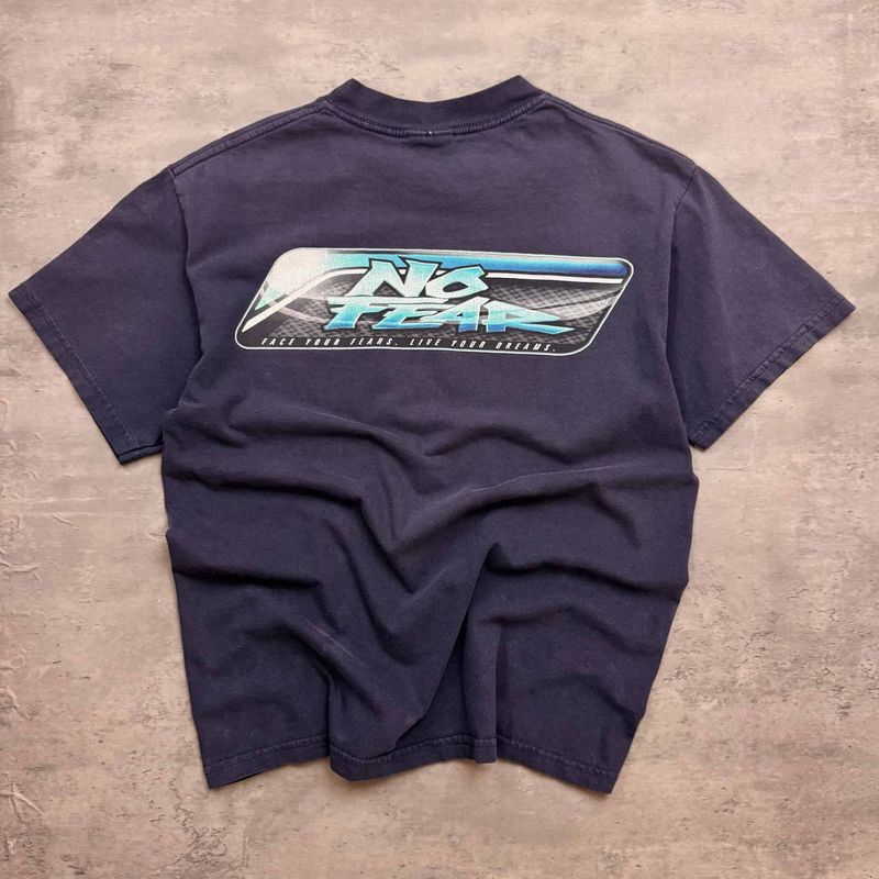 Washed Navy No Fear Graphic T-shirt