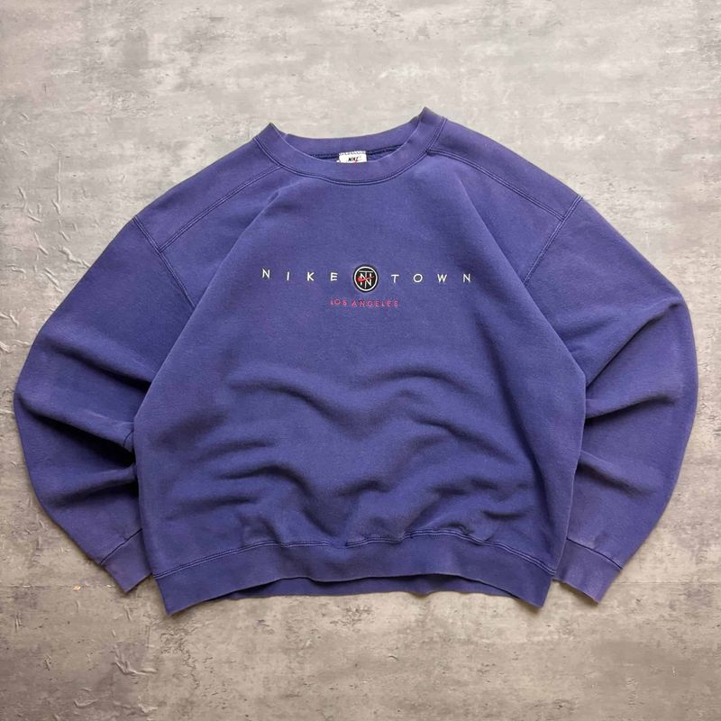 Washed Blue Nike Town Los Angles Sweatshirt