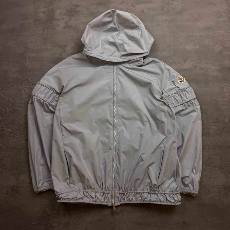 Grey Moncler Cropped Windbreaker