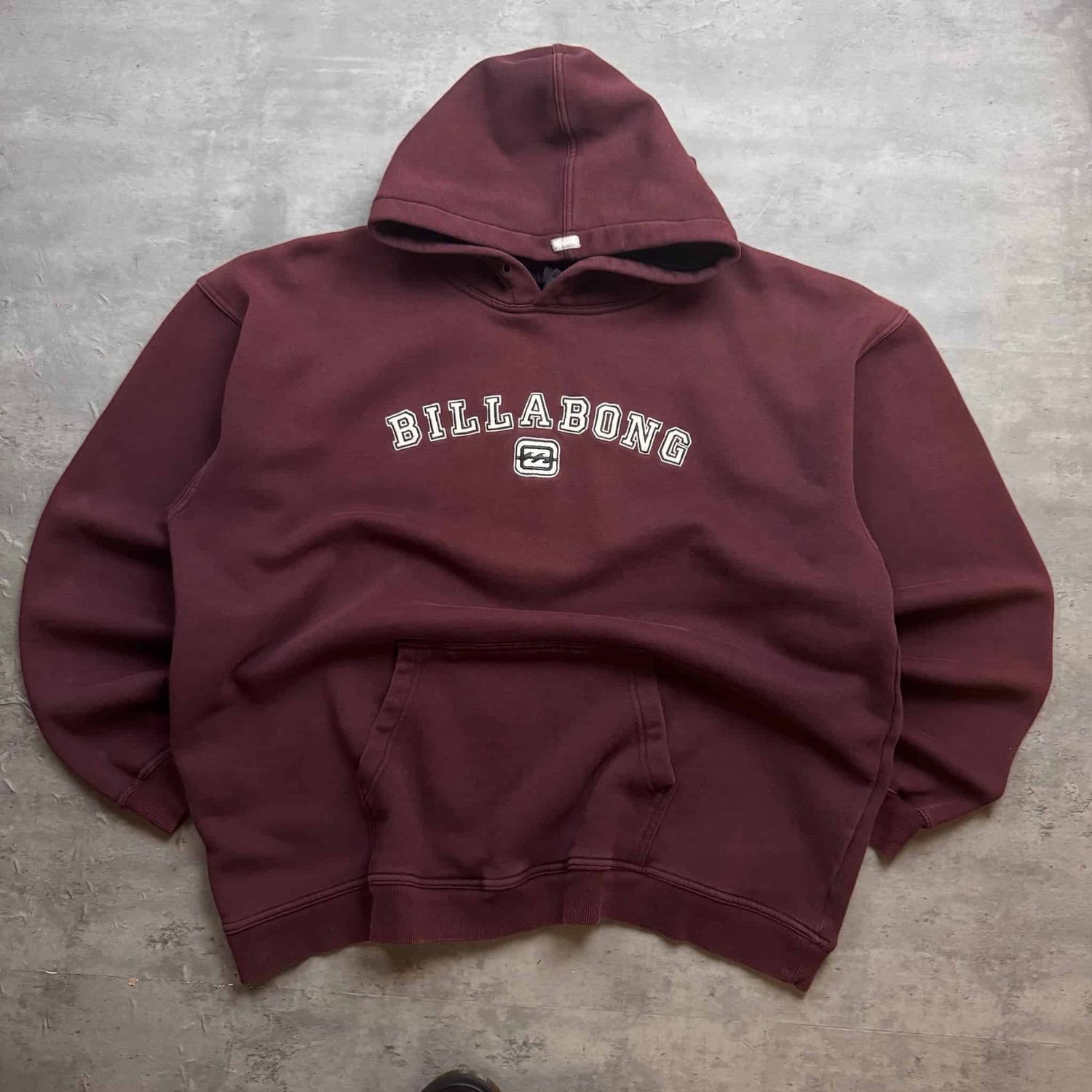 Burgundy Billabong Embroidered Hoodie