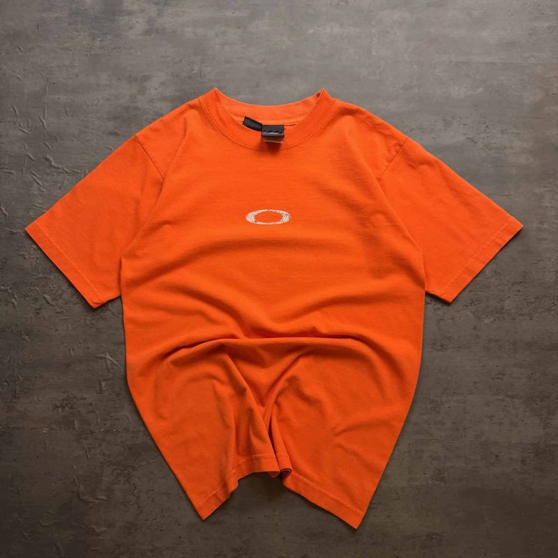 Orange Oakley y2k T-shirt