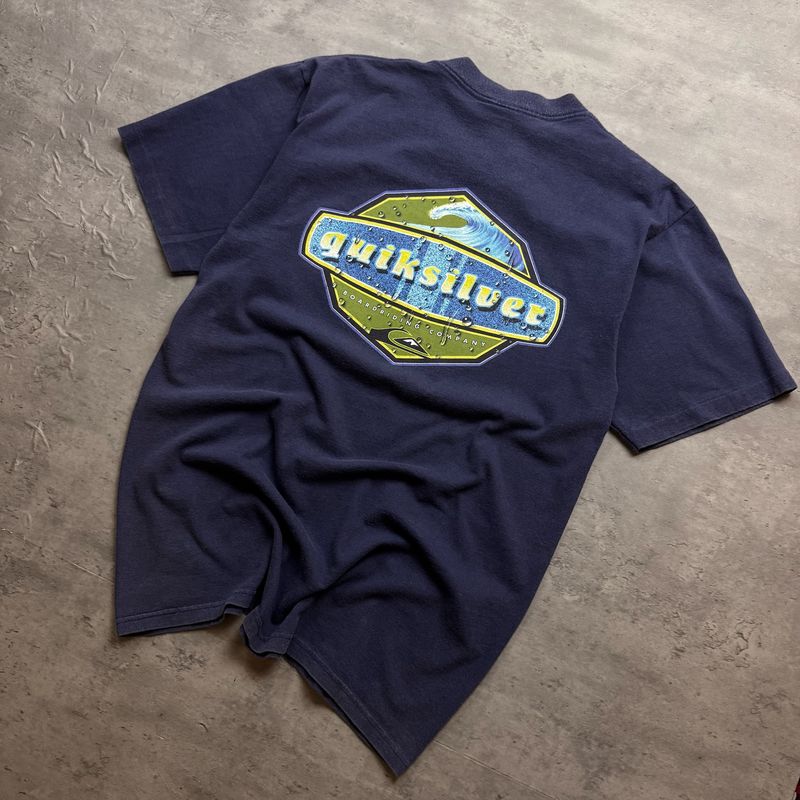90s Navy Quiksilver Graphic T-shirt
