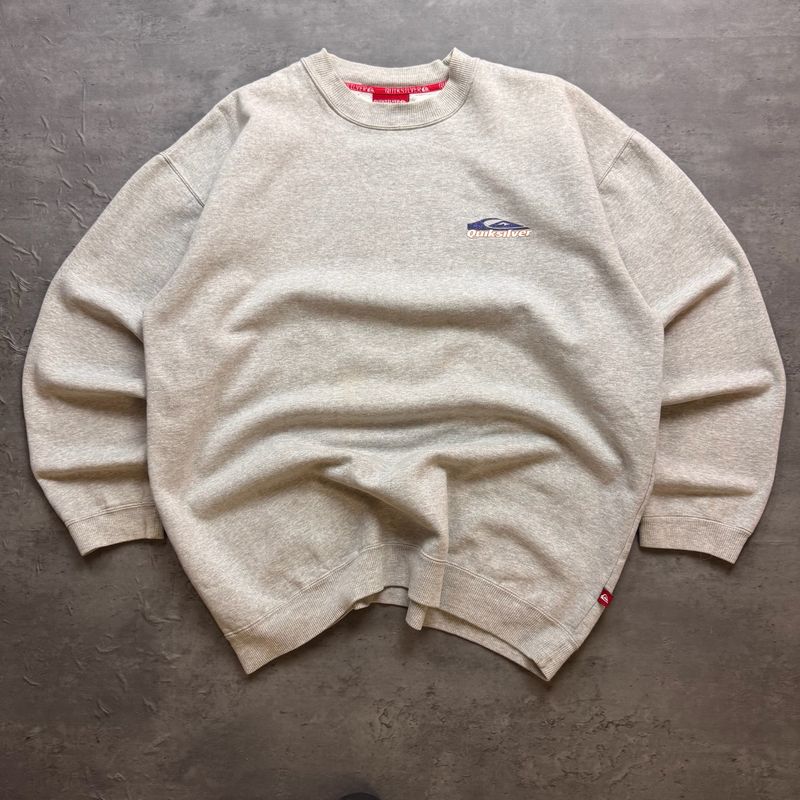 90s Grey Quiksilver Graphic T-shirt