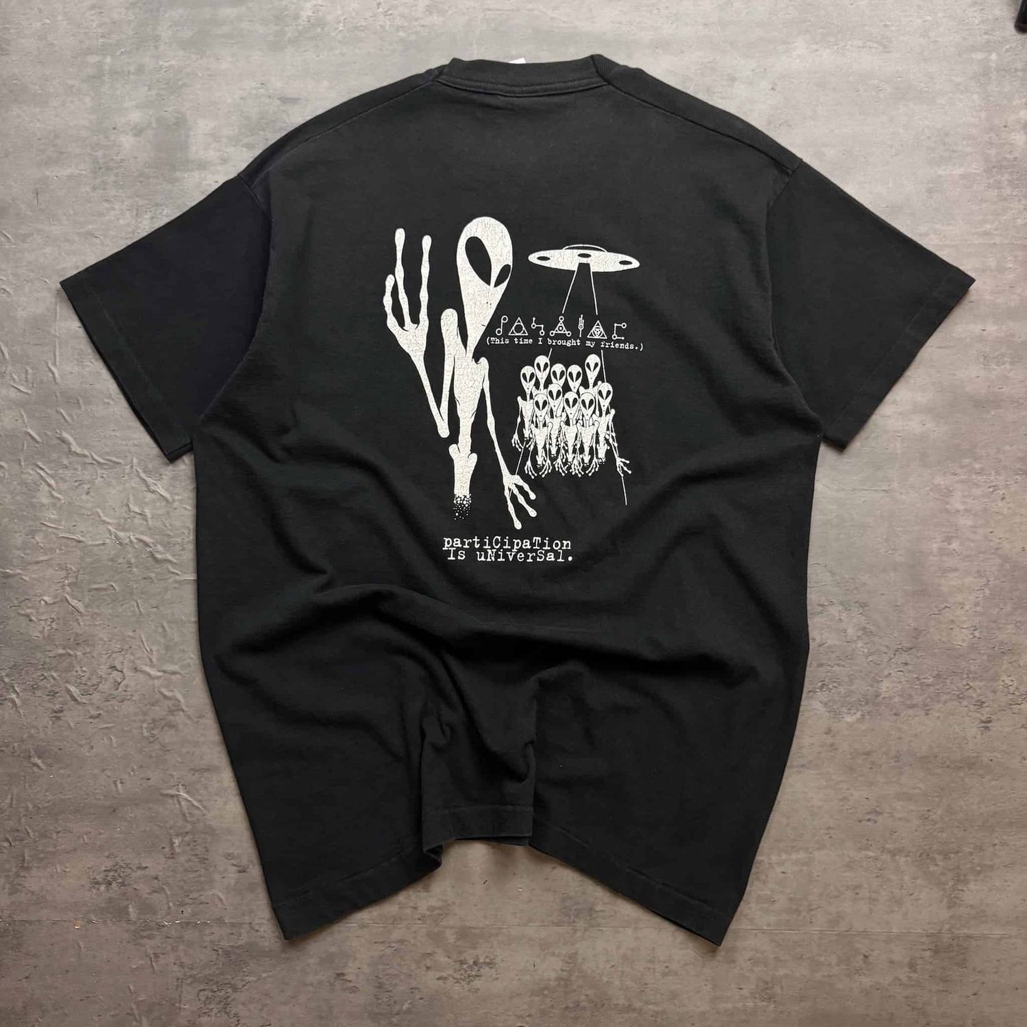 90s Black Alien Graphic T-shirt