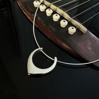 Silver Plectrum Necklace