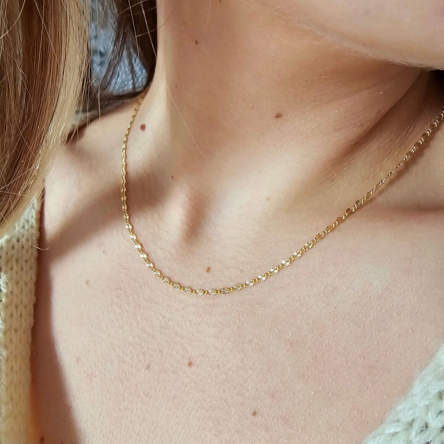 Gold Vermeil Sunburst Chain