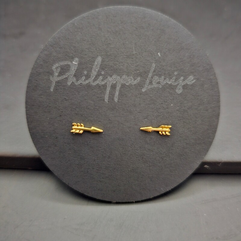 Gold Vermeil Arrow Studs