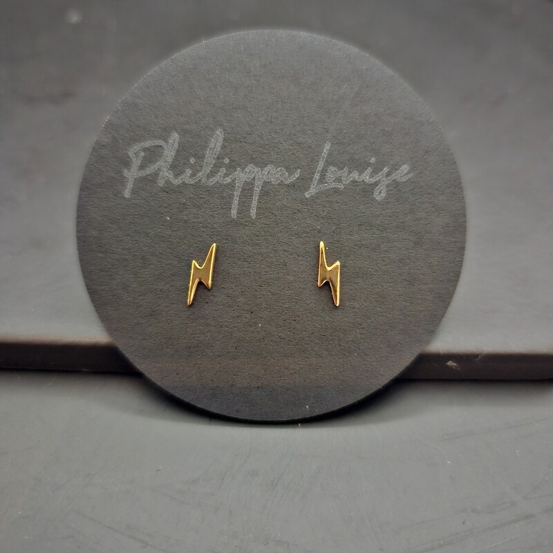 Gold Vermeil Lightening Studs