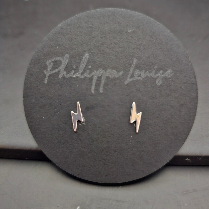 Silver Lightening Studs