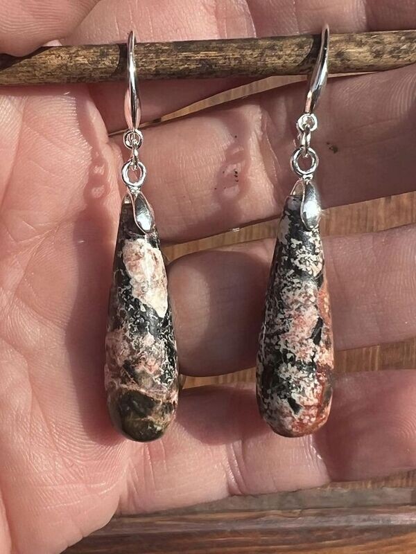 ​Boucles d oreilles en jaspe flocons