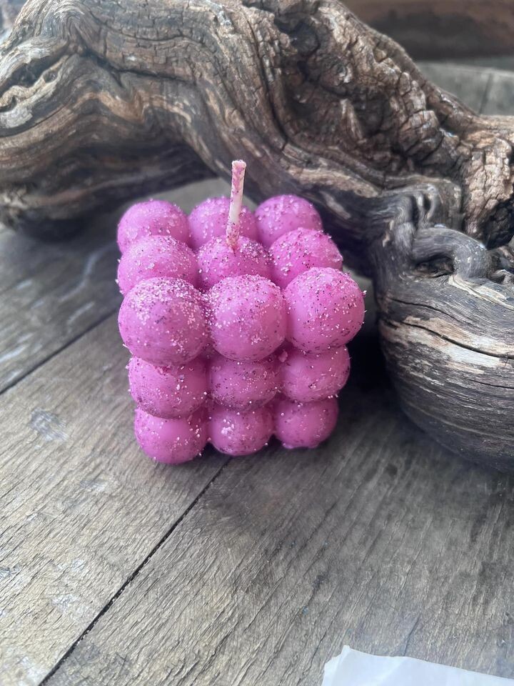 ​Bougie à la cire de soja/coco naturelle RHUBARBE MYRTILLE