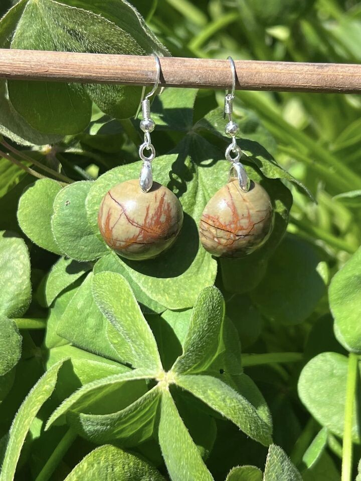 ​Boucles d oreilles en jaspe Picasso