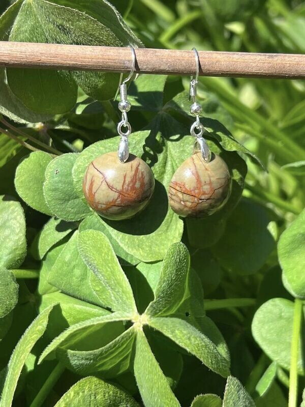 ​Boucles d oreilles en jaspe Picasso
