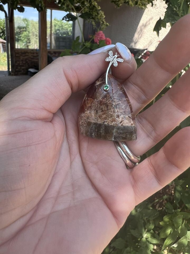 ​Pendentif en grenat hessonite
