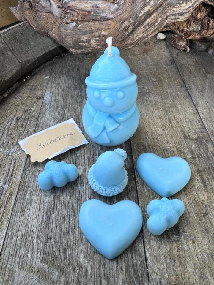 ​Bougie à la cire de soja naturelle parfum de grasse : madeleine
et ses 5 fondants