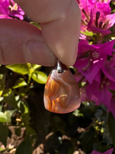 ​Pendentif agate de feu du Mexique
