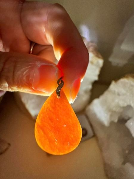 ​Pendentif en amazonite peche