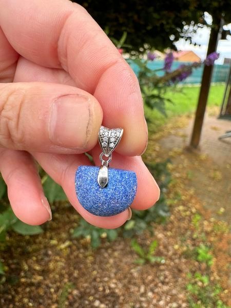 ​Pendentif nodule d azurite poli