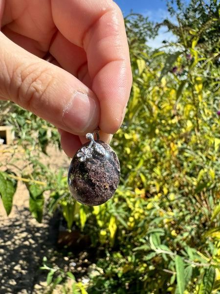 ​Pendentif en quartz lodolite