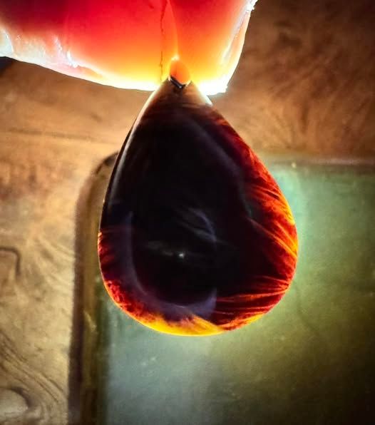 ​Pendentif en agate plume