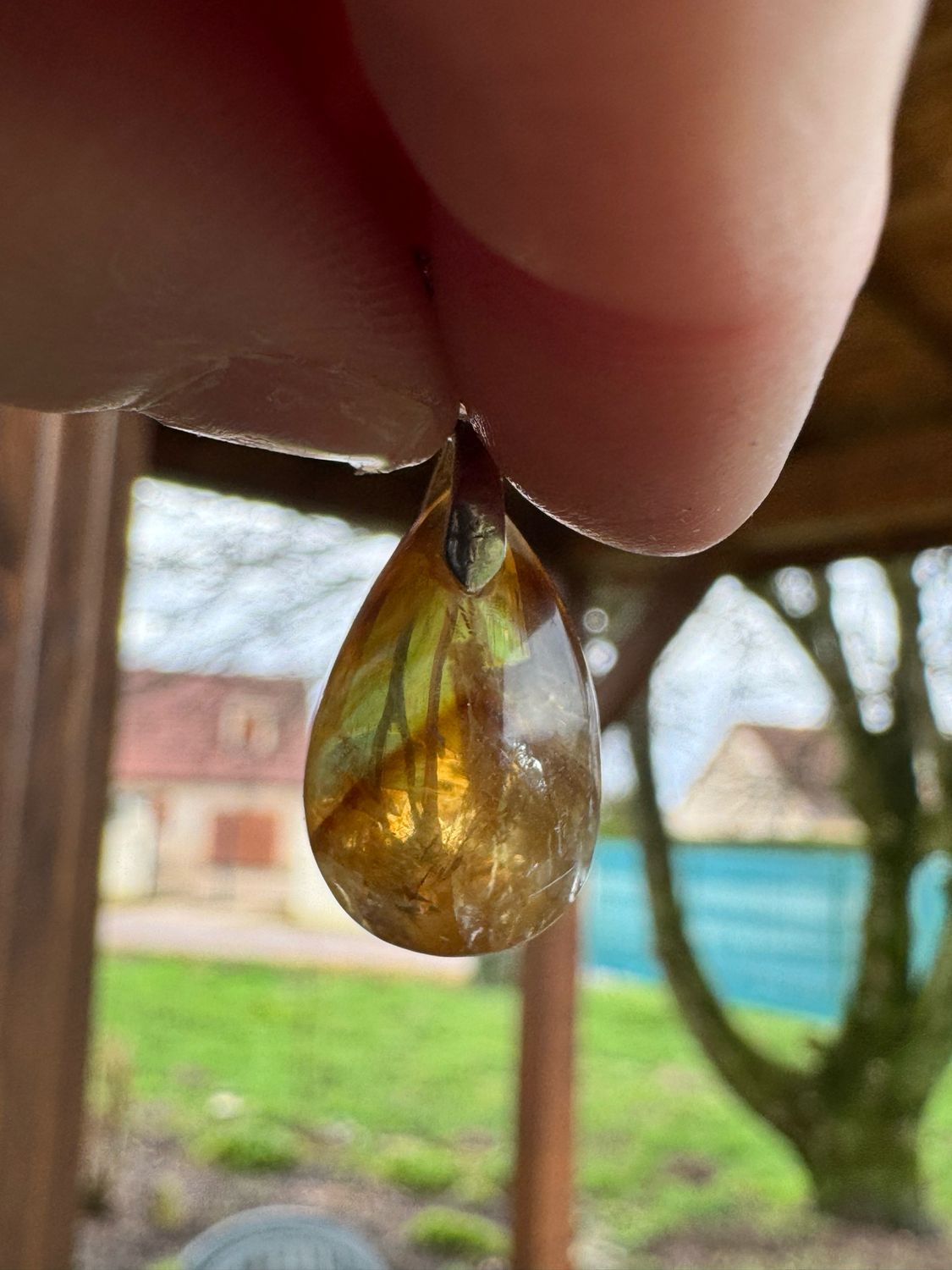 Pendentif en citrine du Tibet