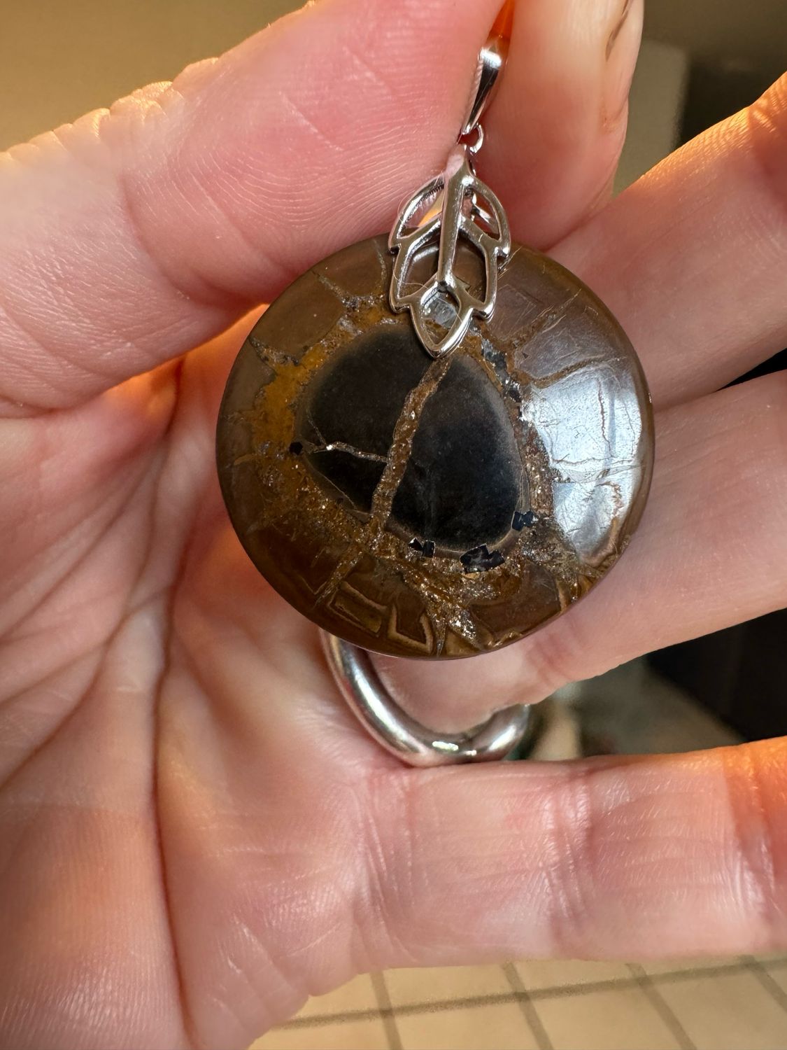Pendentif en septaria