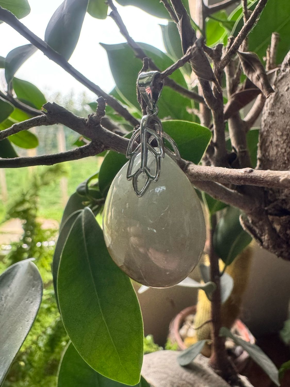 Pendentif en onyx bleu
