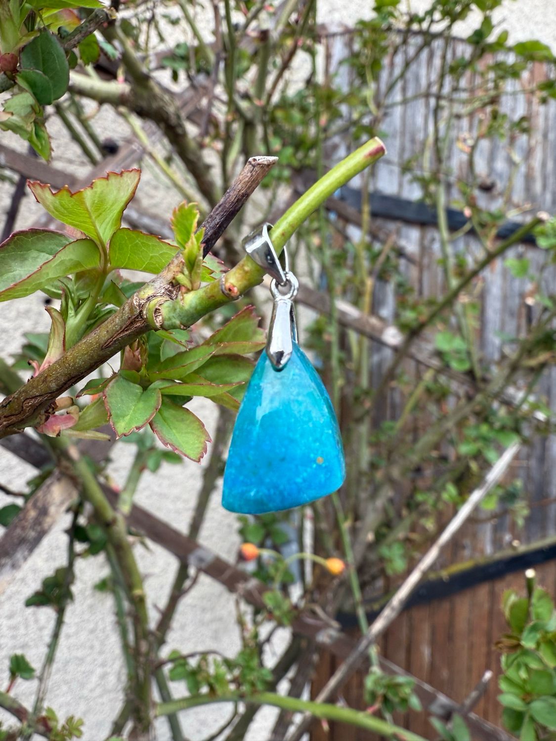Pendentif en opale des Andes recto verso