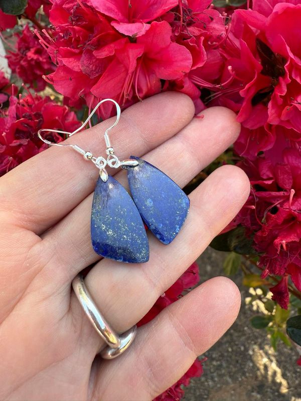 Boucles d oreilles en lapis lazuli