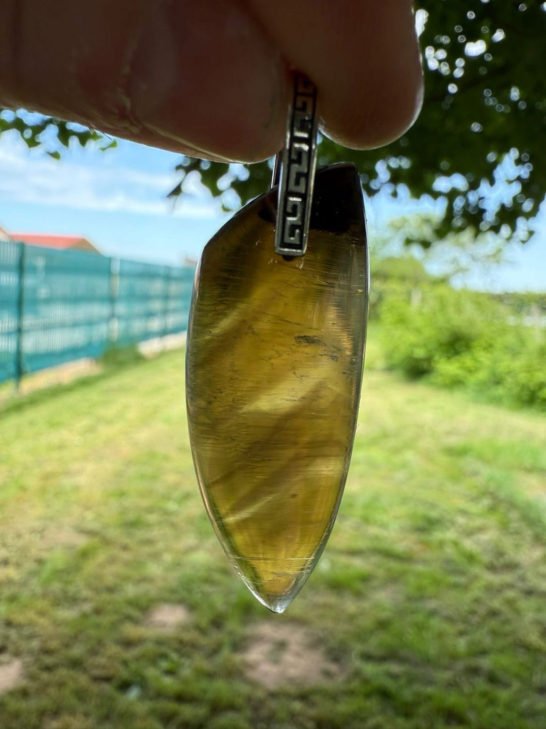 Pendentif en citrine fumée