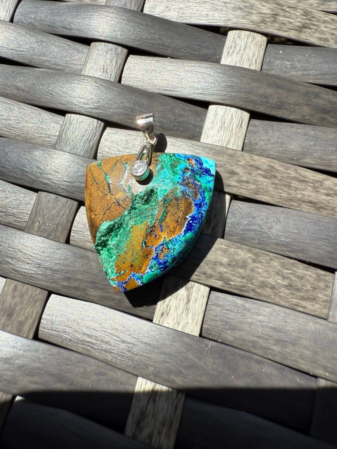 Pendentif azurite malachite