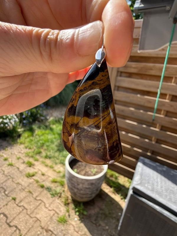 Pendentif en jaspe kaléidoscope