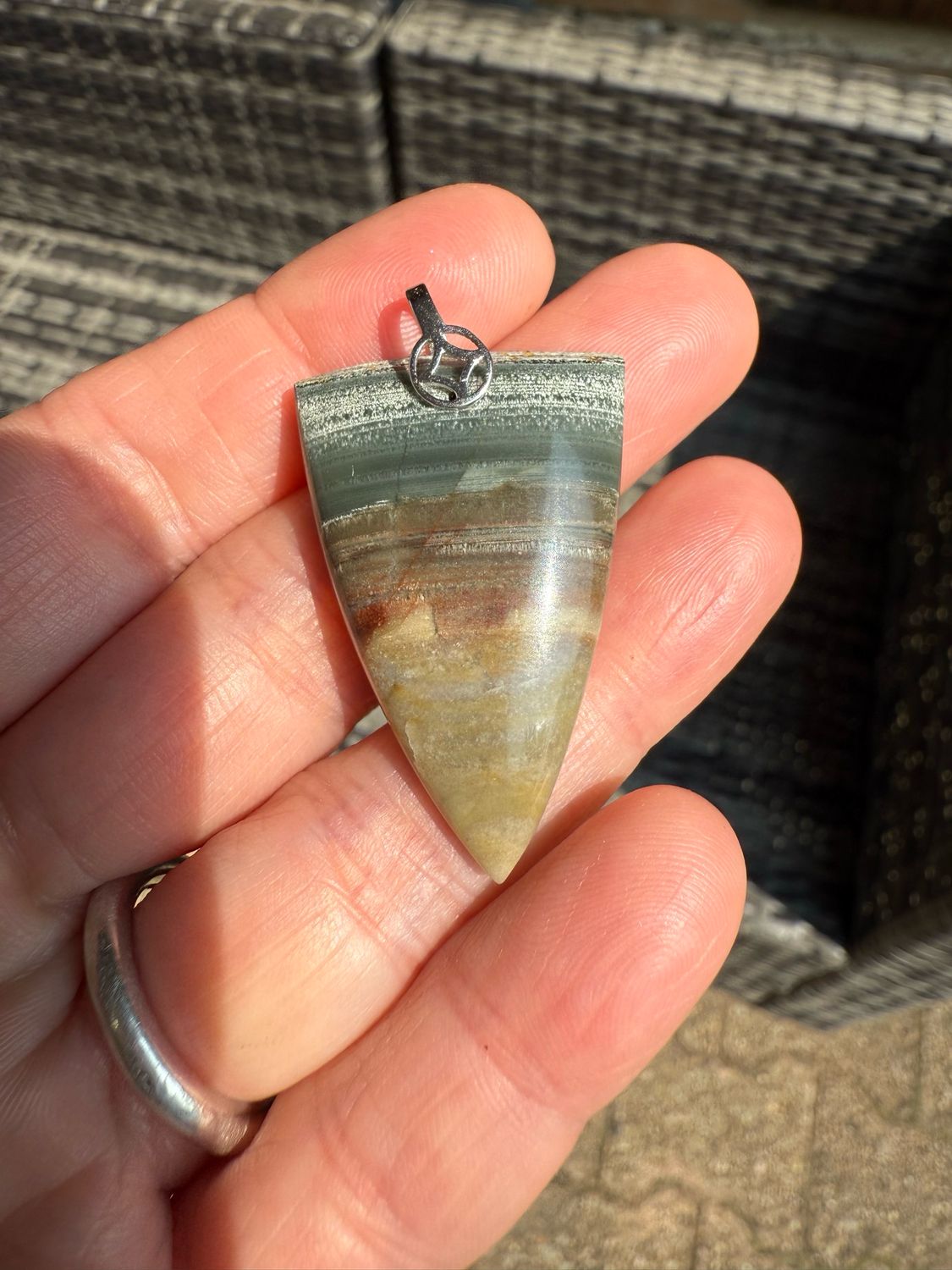 Pendentif en lithophyse