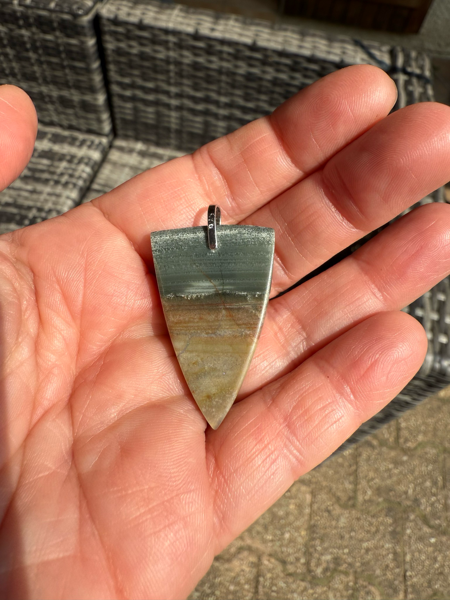 Pendentif en lithophyse