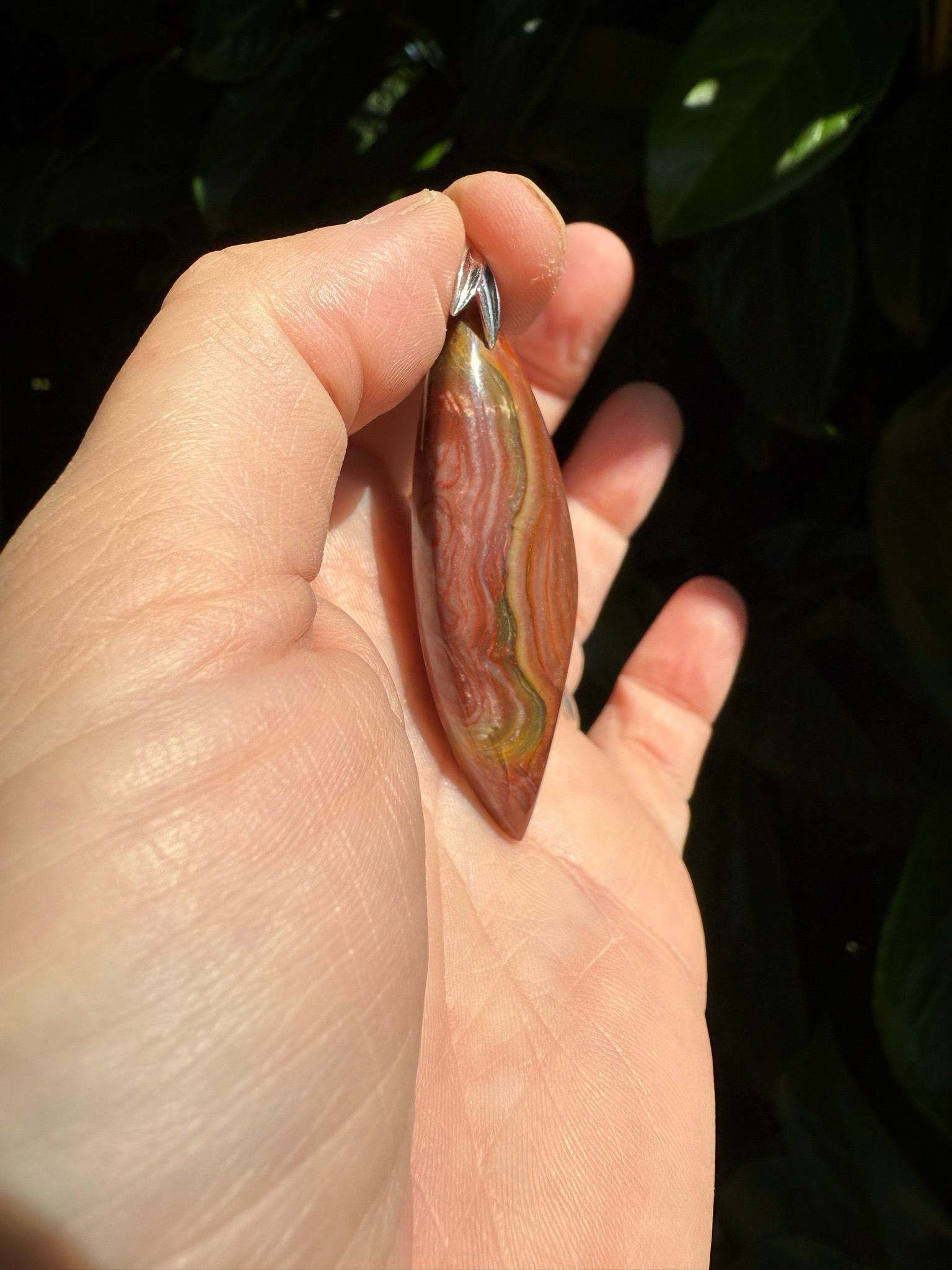 Pendentif en jaspe rubané