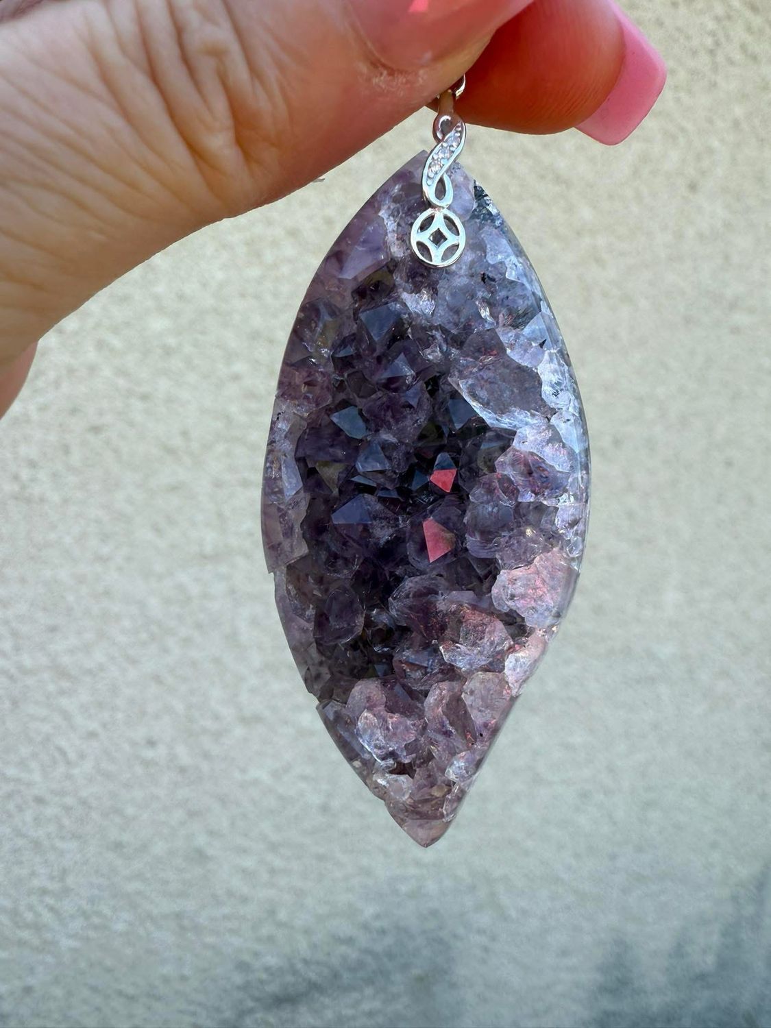 Pendentif en Druse d améthyste