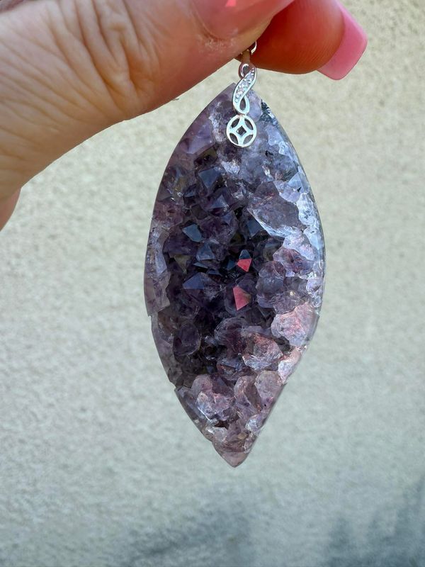 Pendentif en Druse d améthyste