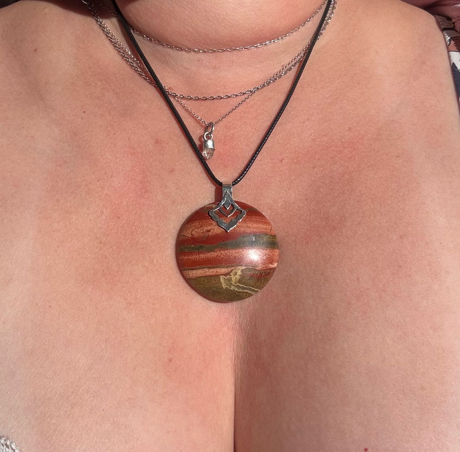 Pendentif en jaspe cherry creek