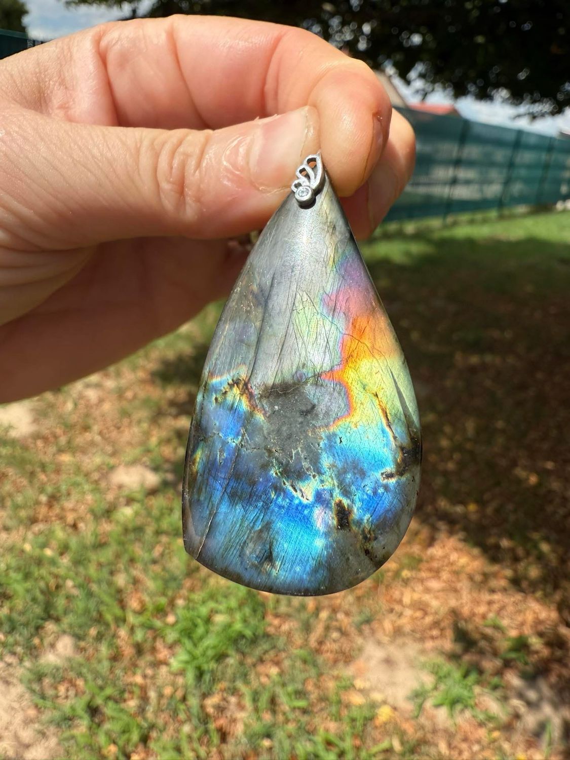Pendentif en labradorite