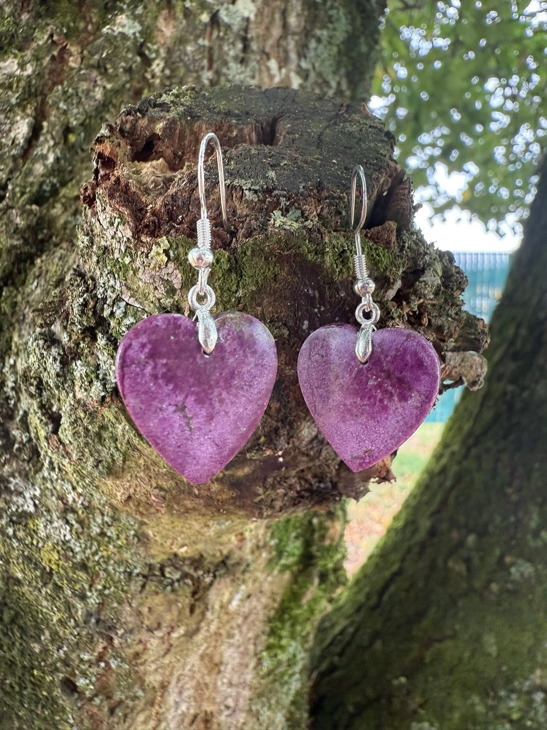 Boucles d oreille en stichtite