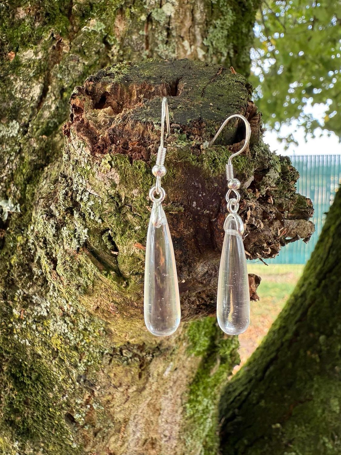 Boucles cristal de roche Julie