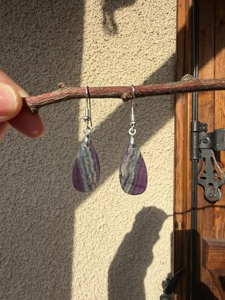 Boucles d oreilles en fluorite Boucles d oreilles en fluorite