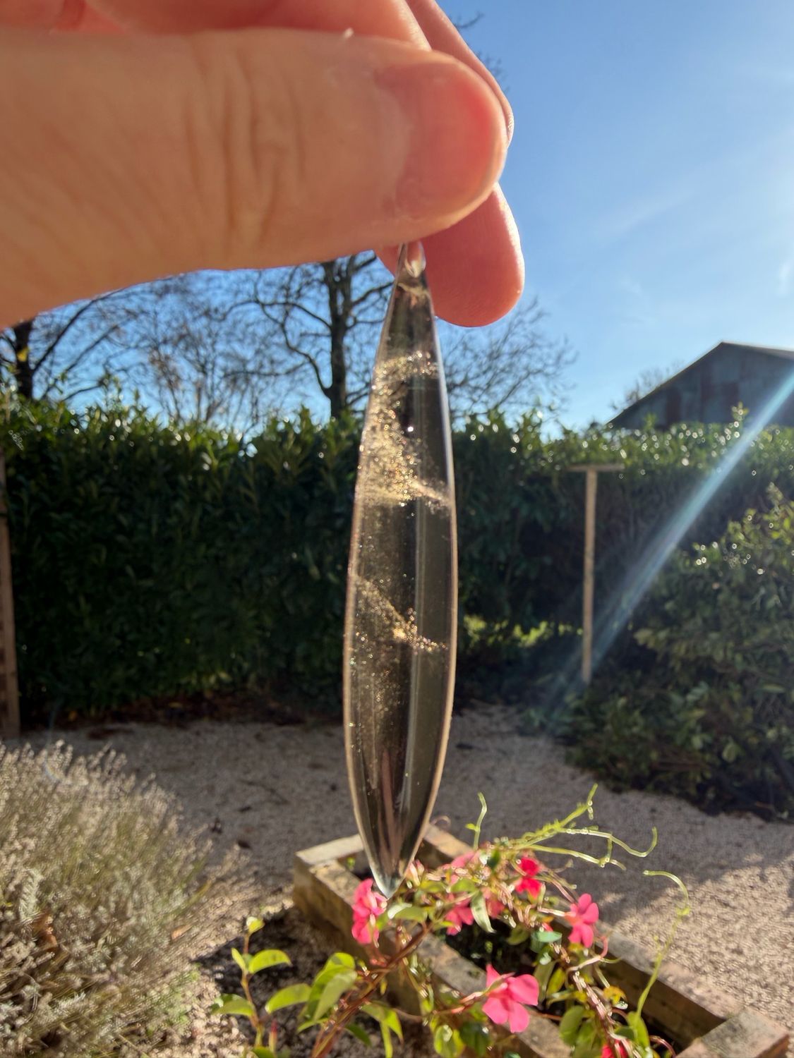 Pendentif en citrine fumée et ses fantômes Pendentif en citrine fumée et ses fantômes