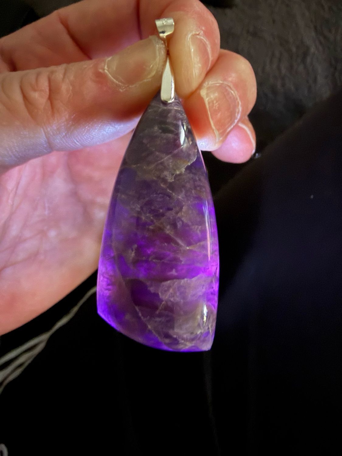 Pendentif en améthyste chevron Pendentif en améthyste chevron