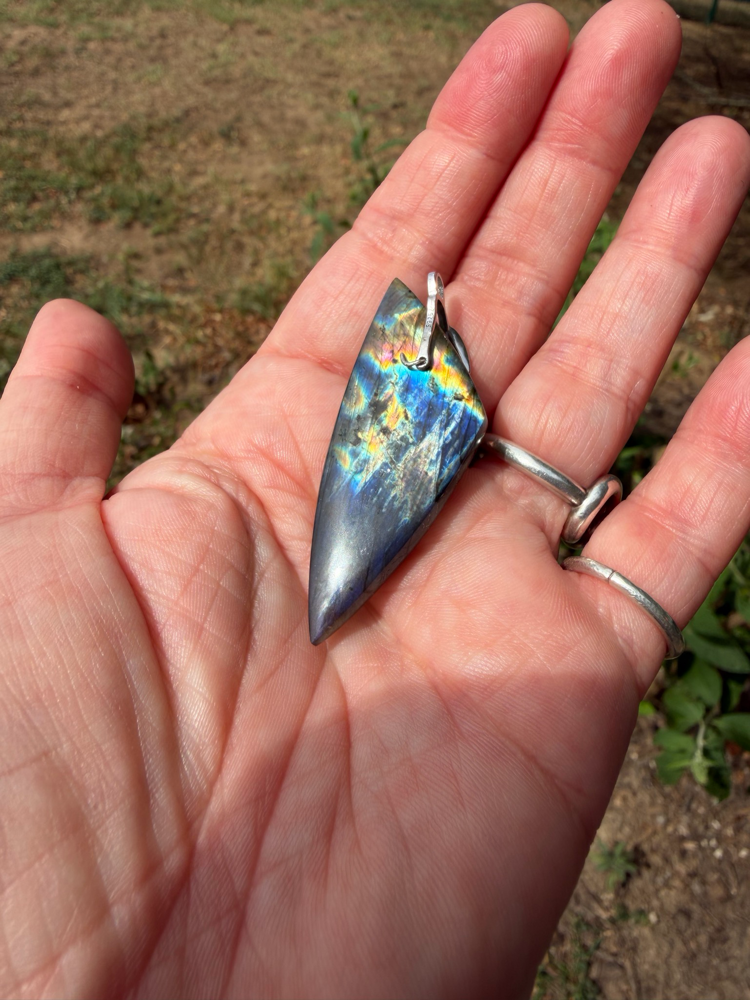 Pendentif en labradorite