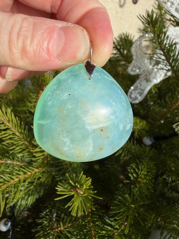 Pendentif recto verso opale des Andes